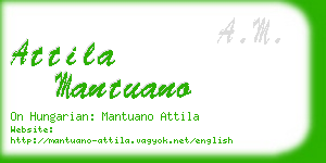 attila mantuano business card